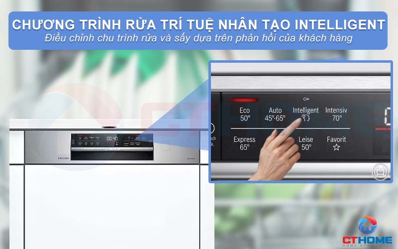 Chương trình trí tuệ nhân tạo Intelligent điều chỉnh riêng chu trình rửa và sấy dựa trên phản hồi của người dùng